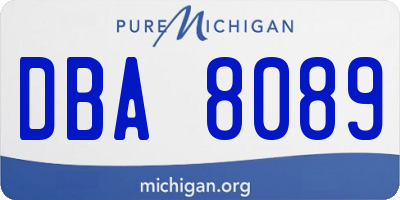 MI license plate DBA8089