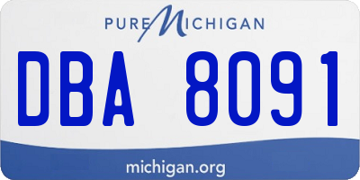 MI license plate DBA8091