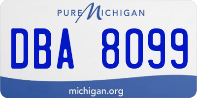 MI license plate DBA8099