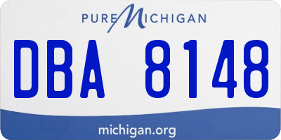 MI license plate DBA8148