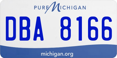 MI license plate DBA8166
