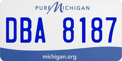 MI license plate DBA8187