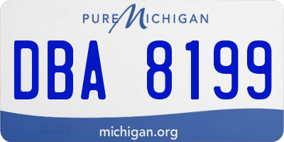 MI license plate DBA8199