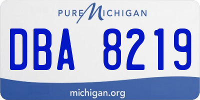 MI license plate DBA8219