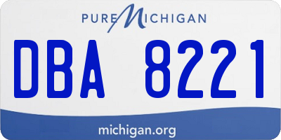 MI license plate DBA8221