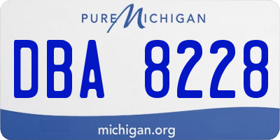 MI license plate DBA8228