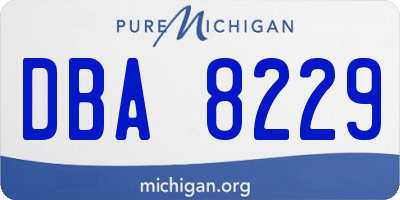 MI license plate DBA8229