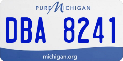 MI license plate DBA8241