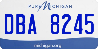 MI license plate DBA8245