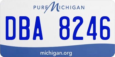 MI license plate DBA8246
