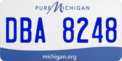 MI license plate DBA8248