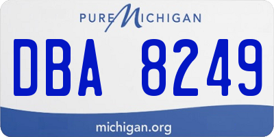 MI license plate DBA8249