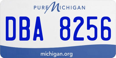 MI license plate DBA8256