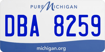 MI license plate DBA8259