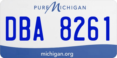 MI license plate DBA8261