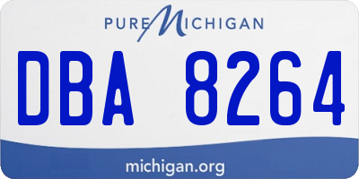 MI license plate DBA8264