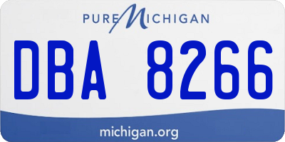 MI license plate DBA8266