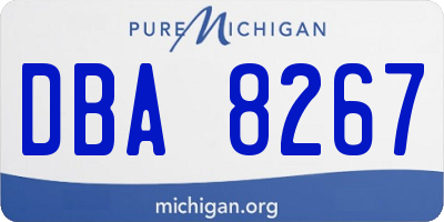 MI license plate DBA8267
