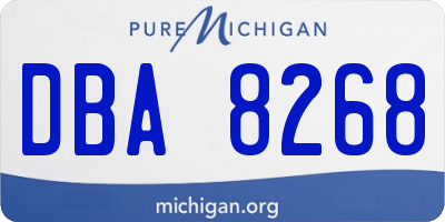 MI license plate DBA8268