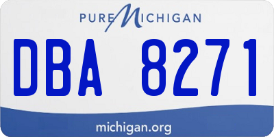 MI license plate DBA8271