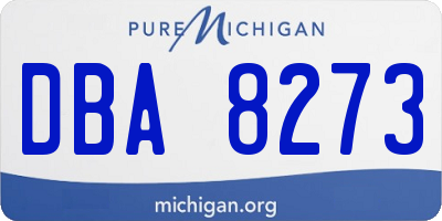 MI license plate DBA8273