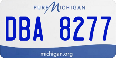 MI license plate DBA8277