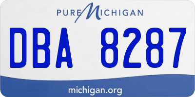 MI license plate DBA8287