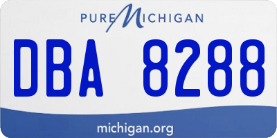 MI license plate DBA8288