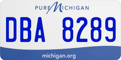 MI license plate DBA8289