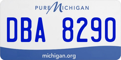 MI license plate DBA8290