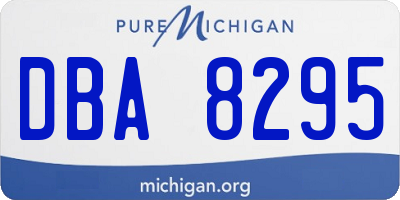 MI license plate DBA8295