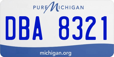 MI license plate DBA8321