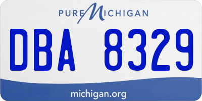 MI license plate DBA8329