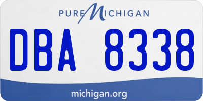 MI license plate DBA8338