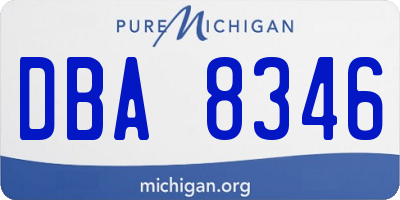 MI license plate DBA8346