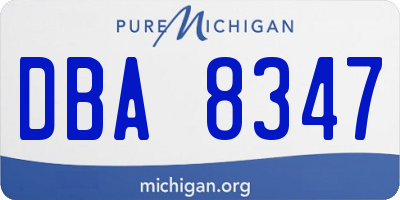 MI license plate DBA8347