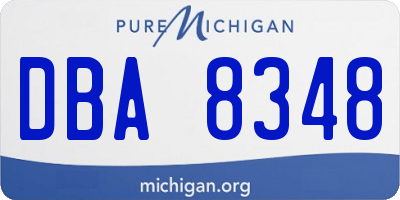 MI license plate DBA8348