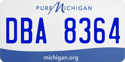 MI license plate DBA8364