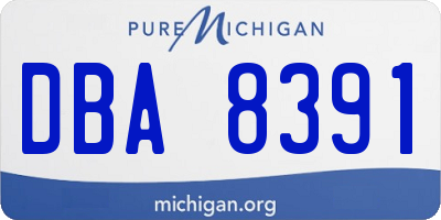 MI license plate DBA8391