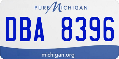 MI license plate DBA8396