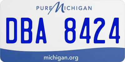 MI license plate DBA8424