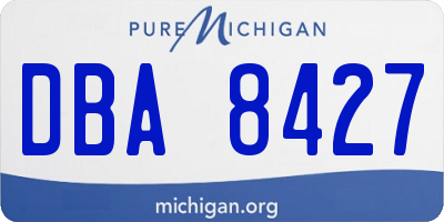 MI license plate DBA8427