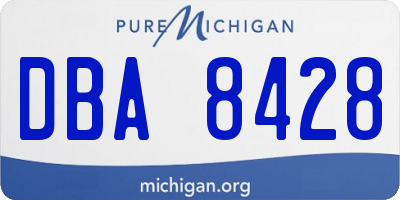 MI license plate DBA8428