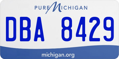 MI license plate DBA8429