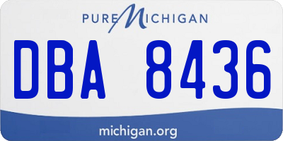 MI license plate DBA8436