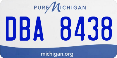 MI license plate DBA8438