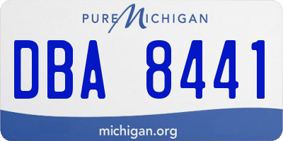 MI license plate DBA8441