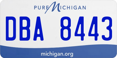 MI license plate DBA8443