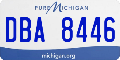 MI license plate DBA8446