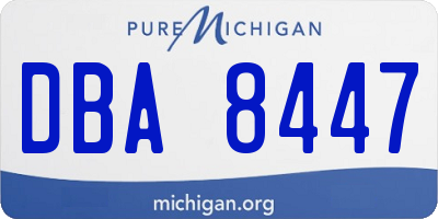 MI license plate DBA8447